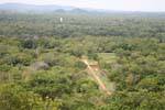 View on gardens and surrounding area from the top of Sigiriya rock, Sri Lanka Ceylon.