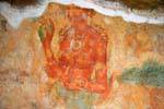 A twenty-one cave paintings in the cave, Ladies of Sigiriya, Sri Lanka Ceylon.