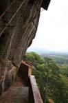 Narrow passage between the gallery and the rock wall mirror, Sigiriya, Sri Lanka Ceylon.