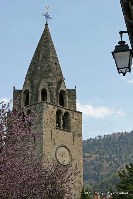 Bell tower of the Reformed Church Saint-Maurice Aigle - Switzerland