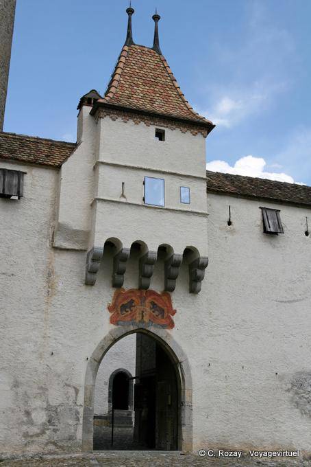 Enter medieval castle, Eagle - Switzerland