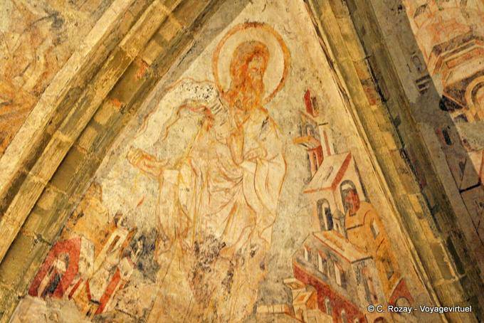 Paintings in the chapel, Chillon Castle, Montreux - Switzerland