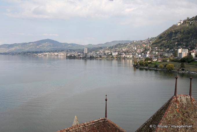Panorama of Montreux, Chillon Castle - Switzerland
