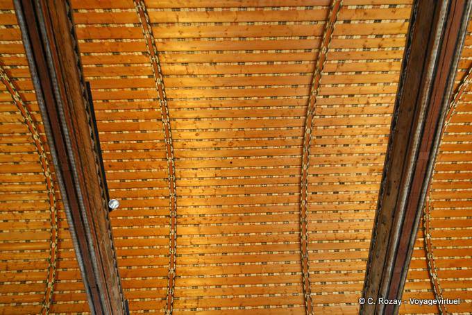 Ceiling detail, great hall of Chillon Castle, Montreux - Switzerland