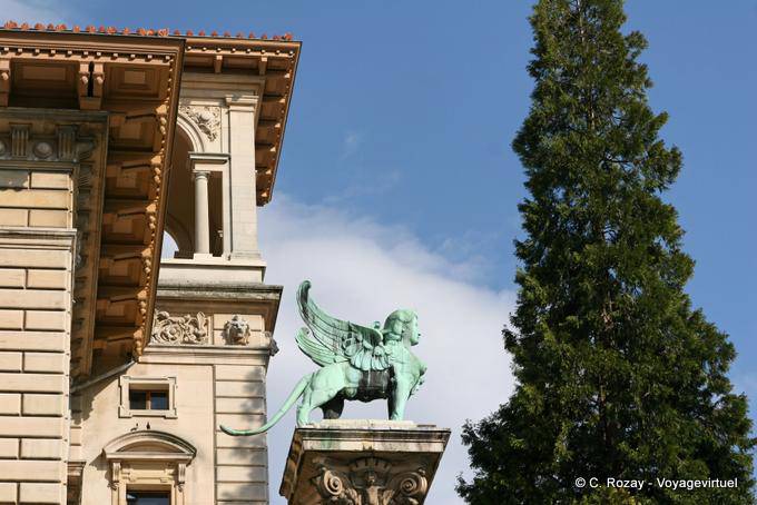 Place Riponne, another view of the Palais de Rumine, Lausanne - Switzerland