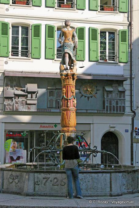 The Fountain of Justice, Place Palud, Lausanne - Switzerland