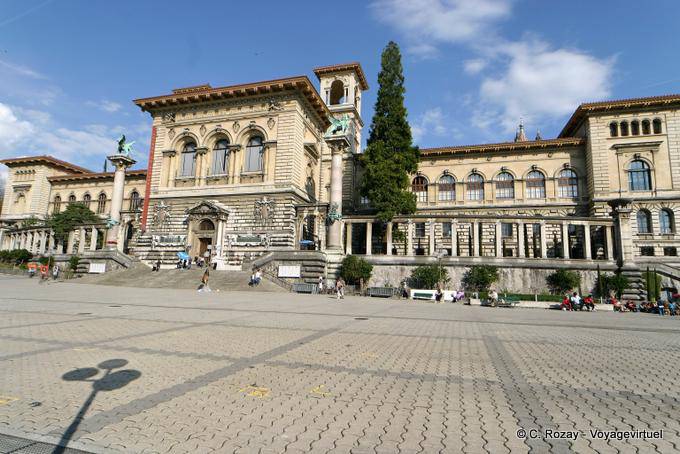 Facade of the Palais de Rumine, Lausanne - Switzerland