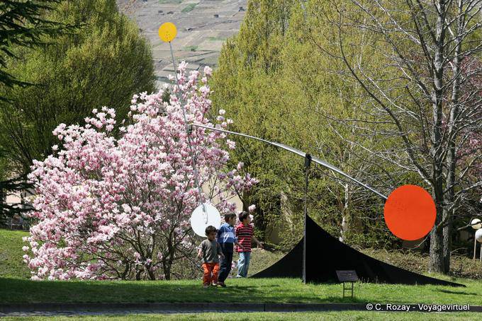 Martigny, Gianadda Foundation, children under the mobile by Alexander Calder - Switzerland