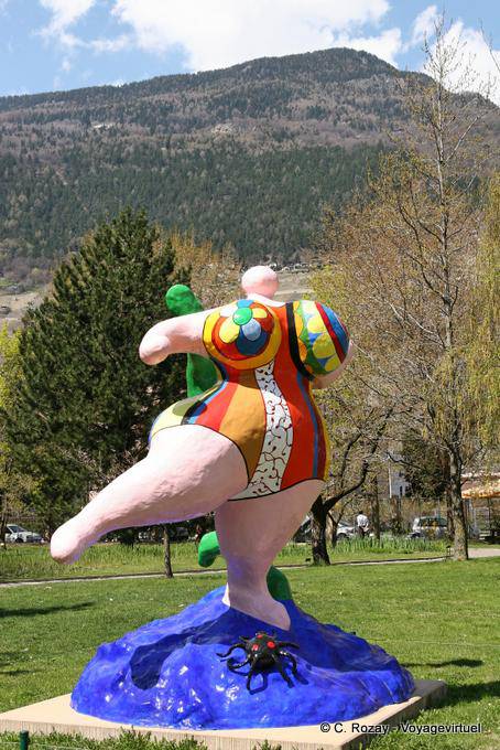 Nana Niki de Saint Phalle sculpture, Gianadda foundation - Switzerland