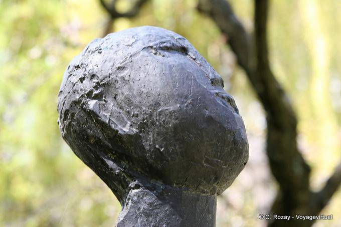 The head of Giacometti sculpture of Onno de Wit, Gianadda - Switzerland