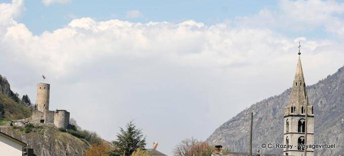 The strong and bell tower, Martigny - Switzerland