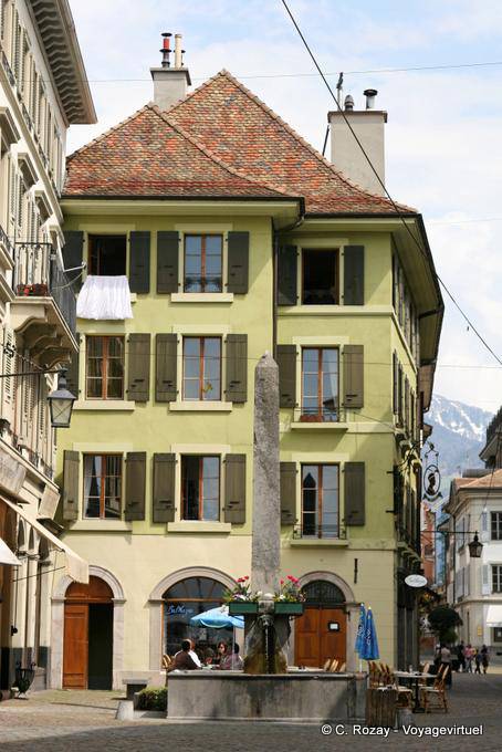 Antique fountain, Vevey - Switzerland