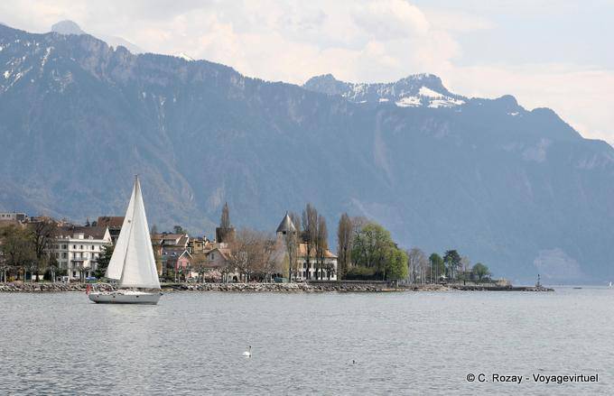 The sailboat on Lake Geneva, Vevey - Switzerland