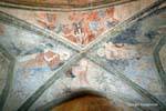 Paintings on the ceiling of the chapel, Chillon Castle, Montreux, Switzerland.
