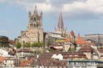 Panorama of the Cathedral of Lausanne, Switzerland.