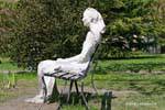 Sitting on the bench, sculpture by George Segal, Martigny, Gianadda foundation, Switzerland.