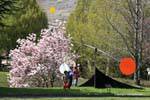Martigny, Gianadda Foundation, children under the mobile by Alexander Calder, Switzerland.
