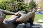Nude bronze Henry Moore, Reclining Figure, Gianadda Foundation, Martigny, Switzerland.