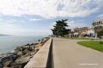 Perspective on the lakeside promenade, Vevey, Switzerland.