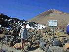 Cold, walk on the volcano Teide, Tenerife.