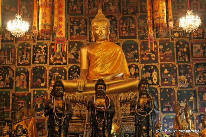 Chinese background murals, Wat Choeng Phanan, Ayutthaya - Thailand
