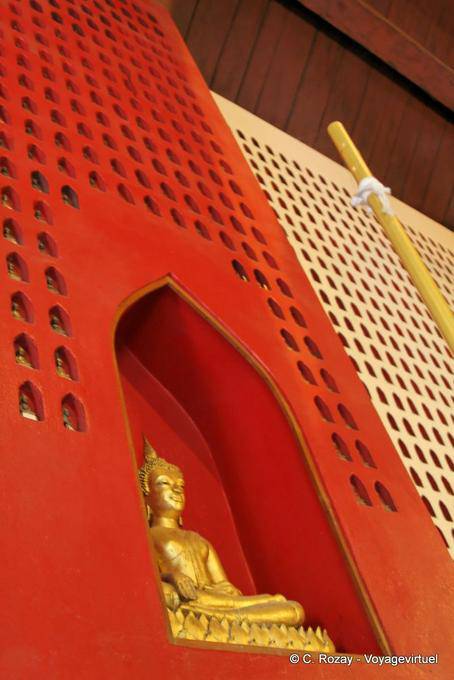Inside the wall of the Vihara, Wat Choeng Phanan, Ayutthaya - Thailand