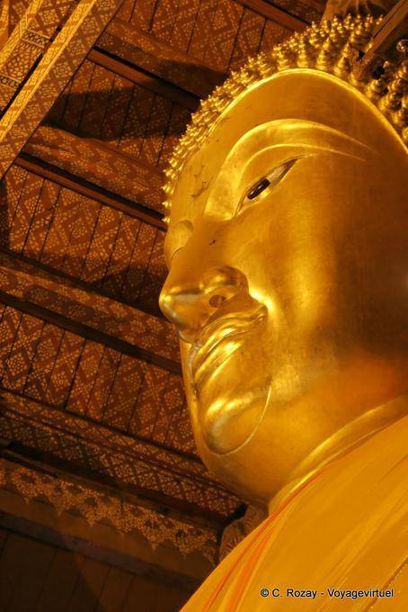 Luang Phor left profile of To, Wat Choeng Phanan, Ayutthaya - Thailand