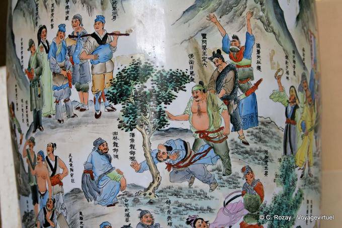 Chinese painting, Wat Phra Sri Samphet, Ayutthaya - Thailand