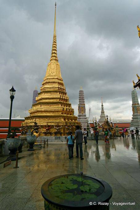 The stupa at garudas, Grand Palace, Wat Phra Kaew, Bangkok - Thailand