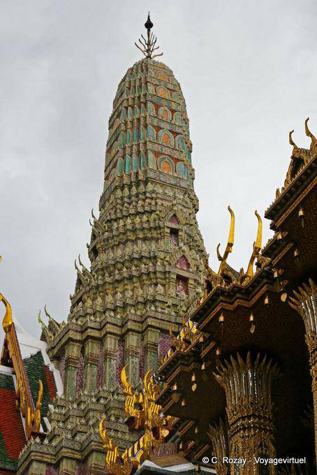 Phra Thep Prang of Prasart Bidorn, Phra Kaew Temple, Bangkok - Thailand