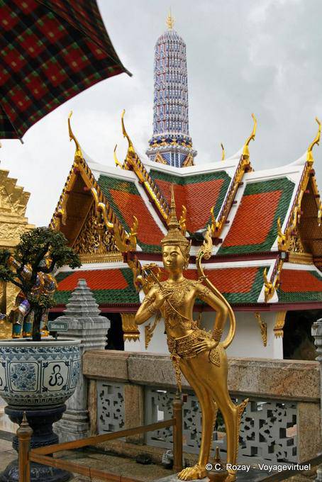 Statue of a Kinnara, Wat Phra Kaew, Bangkok - Thailand