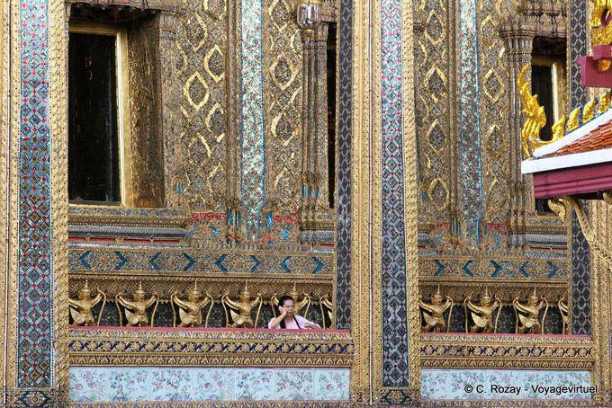 Exterior ornamentation of Phra Mondop, Wat Phra Kaew, Bangkok - Thailand