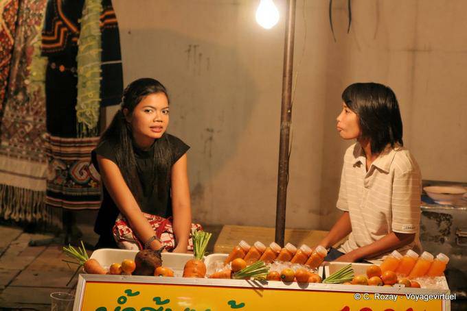 Carrot juice market, Chiang Mai - Thailand