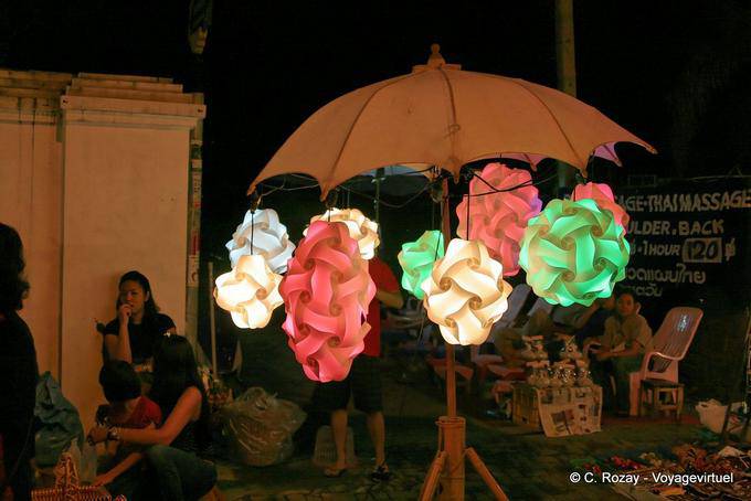 Lanterns hanging on the umbrella, Chiang Mai - Thailand