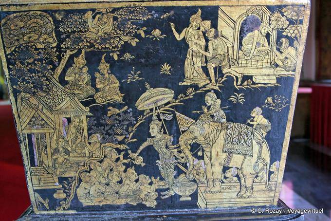 Informative stele, Chiang Mai Temple - Thailand