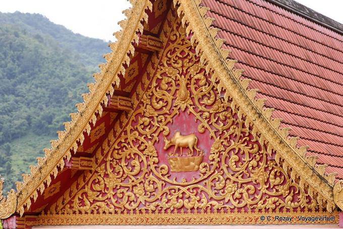 Zebu representation of a temple, mountain around Chiang Mai - Thailand