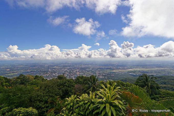 Panorama from the terrace, Wat Doi Suthep, Chiang Mai - Thailand