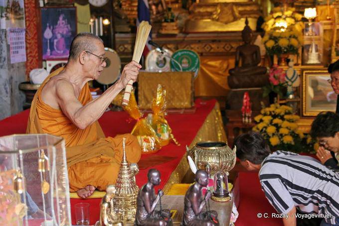 The blessing of the monk, Wat Doi Suthep, Chiang Mai - Thailand