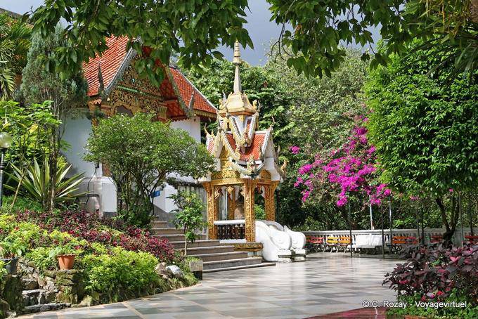 A Temple in vegetation, Wat Doi Suthep, Chiang Mai - Thailand