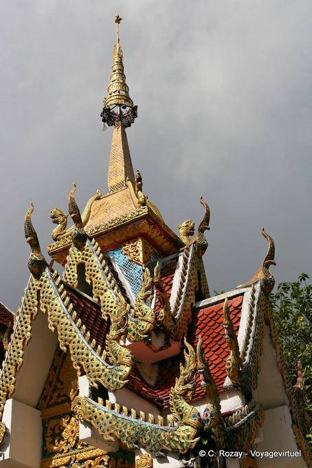 Mixing Chofahs and nagas, Wat Doi Suthep, Chiang Mai - Thailand