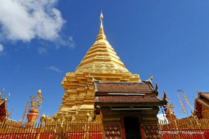 Great Stupa (chedi), Wat Doi Suthep, Chiang Mai - Thailand