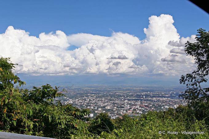 Panorama on Chiang Mai from Doi Suthep Wat - Thailand
