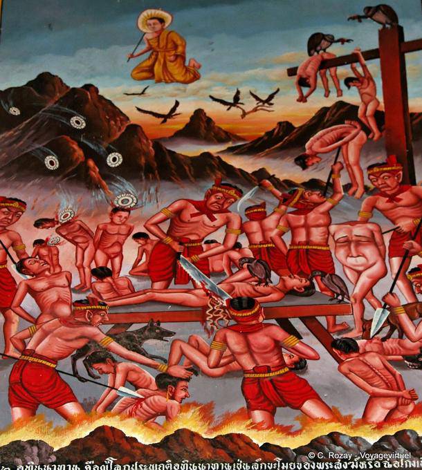 Painting of Hell, Wat Tung Yu, Chiang Mai - Thailand