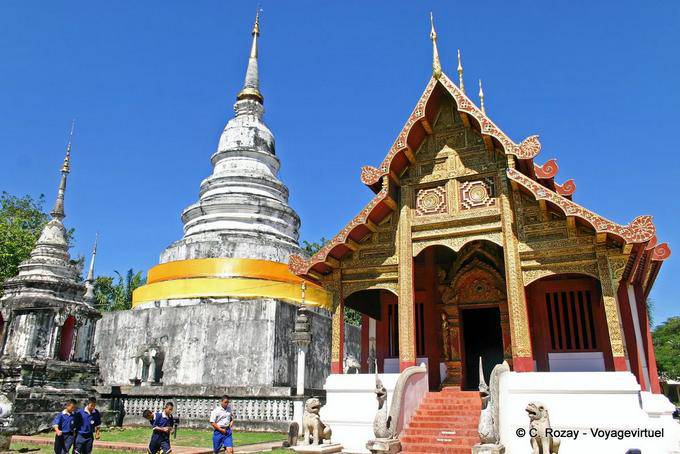 Stupa and ubosot, Wat Phra Singh, Chiang Mai - Thailand