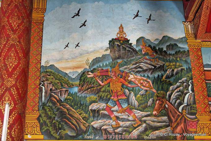 Jataka murals, Wat Phra Singh, Chiang Mai - Thailand