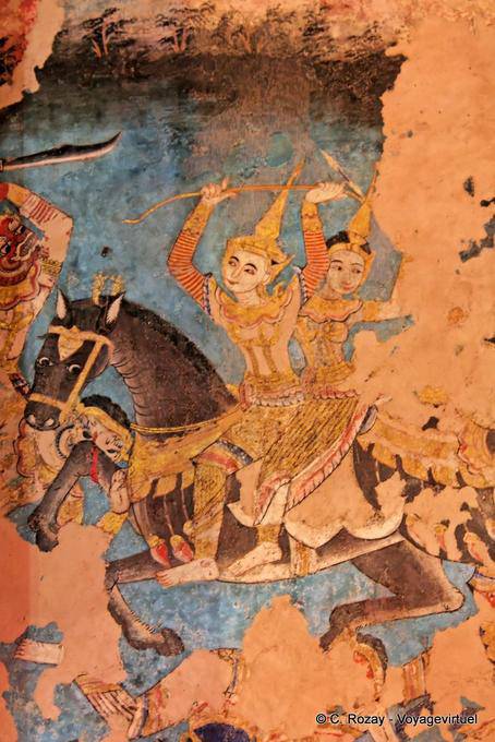 Remains of old paint, Wat Phra Singh, Chiang Mai - Thailand