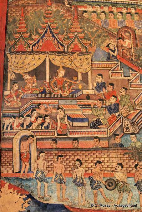 Murals in Viharn Lai Kham, Wat Phra Singh, Chiang Mai - Thailand