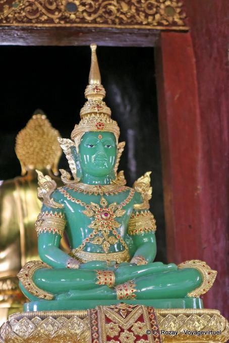 Close-up of the Emerald Buddha, Wat Phra Singh, Chiang Mai - Thailand