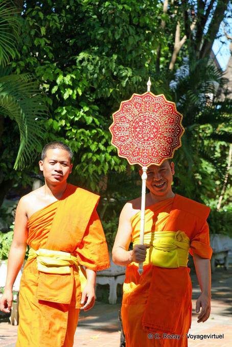 Young monks laughing, Wat Phra Singh, Chiang Mai - Thailand