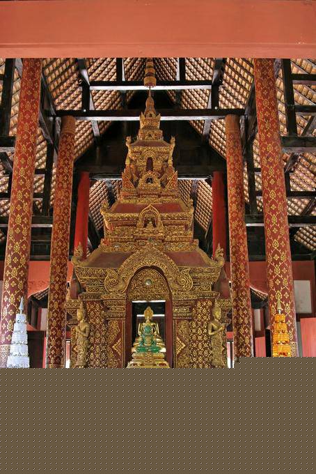 Emerald Buddha in the temple of Wat Phra Singh, Chiang Mai - Thailand